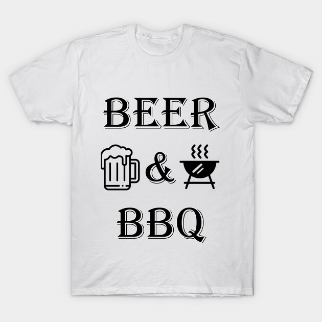 Beer and BBQ T-Shirt Alcohol Party July 4th T-Shirt by PRINT-LAND